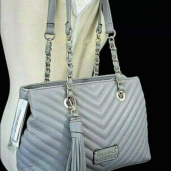 NEW WITH TAG DARCY MARKS LONDON SHOULDER BAG GREY Elegant, NWT - Picture 2 of 11